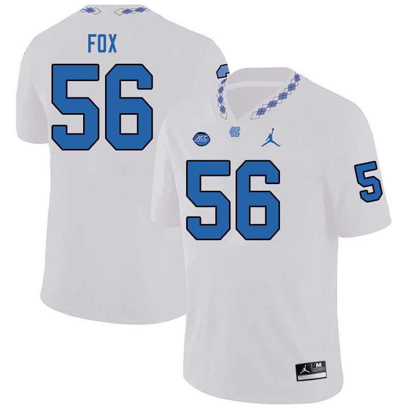 Jordan Brand Men #56 Tomari Fox North Carolina Tar Heels College Football Jerseys Sale-White